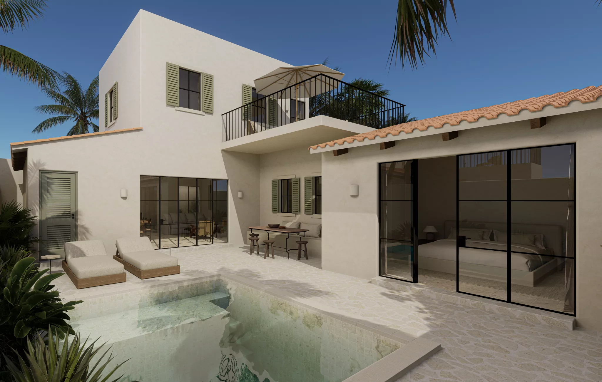 MODERN SPANISH STYLE 2 BEDROOM VILLA FOR SALE LEASEHOLD IN BABAKAN BE-663 